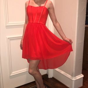 Bebe red high-low dress size:00